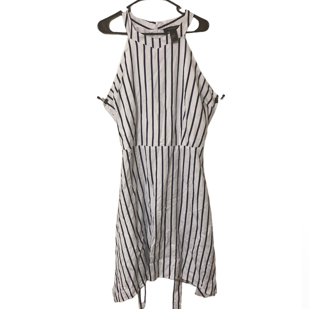 Ashley Stewart sleeveless white and black striped midi dress - 20 PRICE IS FIRM